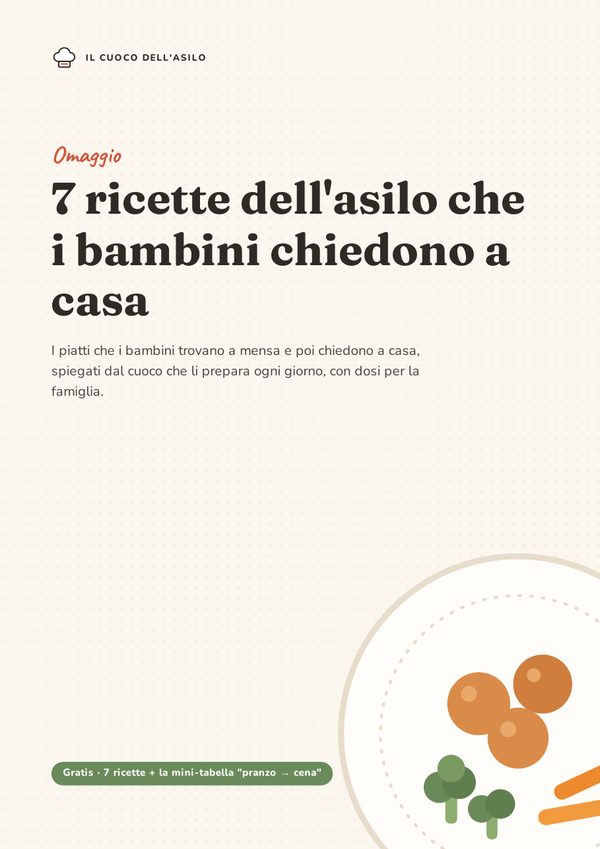 Copertina 7 ricette dell'asilo